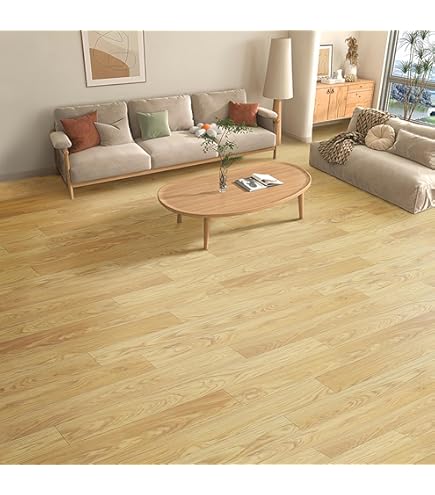 Amazon | SOFAMIRE フロアマット 木目 イエロー 防水 江户間6畳 厚め